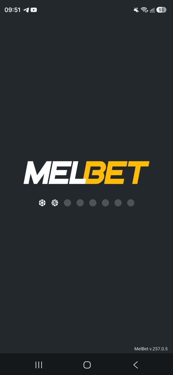 MelBet app app version screen screenshot