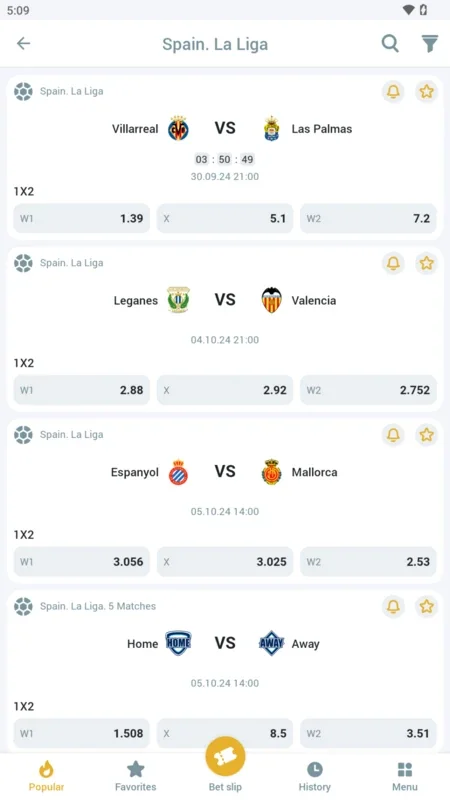 MelBet app sports menu screenshot