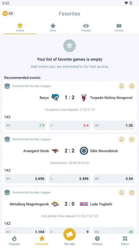 MelBet app live betting screenshot